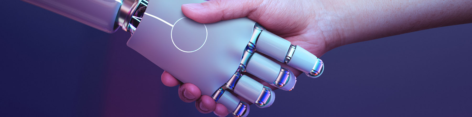 apreton de manos de robot y humana